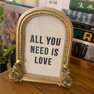 Nicole Miller Home Gold Floral Photo Frame Ornate Gold Tabletop 5x7” arched